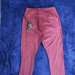 Vera Wang red wine legging, suede material